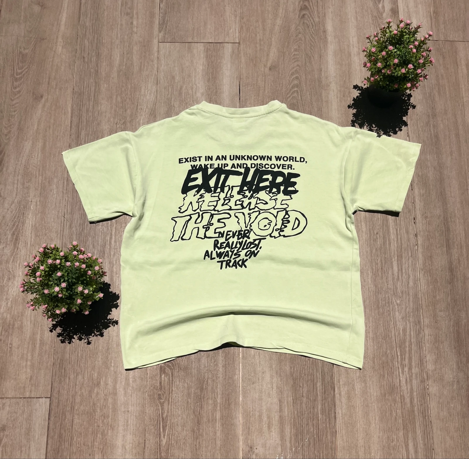Camiseta Cropped Estilo Japonés Verde | S